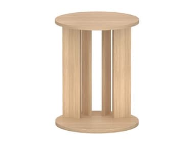 TemaHome Nora 20" Round Wood Light Oak End Table TEM9003630651