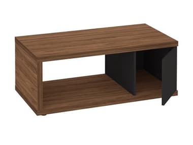 TemaHome Berlin Rectangular Wood Walnut Pure Black Coffee Table TEM9003630743