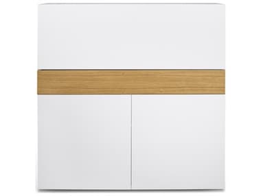 TemaHome Focus 43" Pure White Oak Armoire Desk TEM9500052606