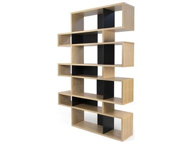 TemaHome London Oak Frame Pure Black Backs Bookcase TEM950031973