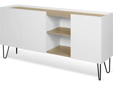 TemaHome Nina 71&quot; Light Oak &amp; Pure White Sideboard TEM950040416