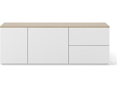 TemaHome Join 63'' Natural Wood Oak Pure White Sideboard TEM9500404634