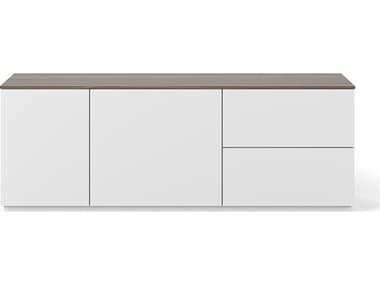 TemaHome Join 63'' Walnut Wood Pure White Sideboard TEM9500404641