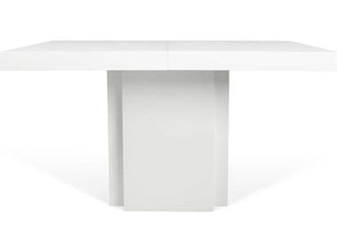 TemaHome Dusk 51" Square Wood High Gloss White Dining Table TEM9500612602