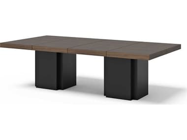 TemaHome Dusk Melamine Walnut &amp; Pure Black Brown Conference Table Desk TEM9500614644
