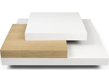 TemaHome Slate Pure White / Oak 35'' Wide Square Coffee Table TEM9500625237