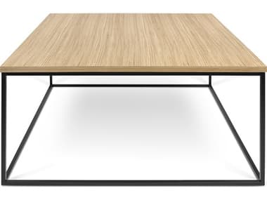 TemaHome Gleam Oak / Black 30'' Wide Square Coffee Table TEM9500626609
