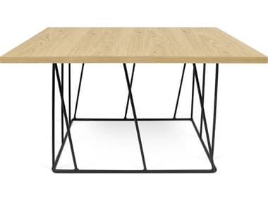 TemaHome Helix Oak / Black 30'' Wide Square Coffee Table TEM9500626883