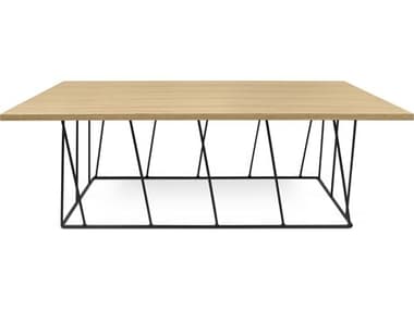 TemaHome Helix Oak / Black 47'' Wide Rectangular Coffee Table TEM9500626937