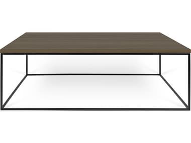 TemaHome Gleam Walnut / Black 47'' Wide Rectangular Coffee Table TEM9500628801