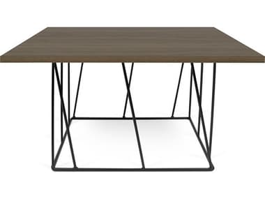 TemaHome Helix Walnut / Black 30'' Wide Square Coffee Table TEM9500628825