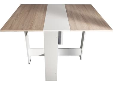 TemaHome Papillon 11-41&quot; Rectangular Wood White Natural Oak Color Dining Table TEME2050A2134X00