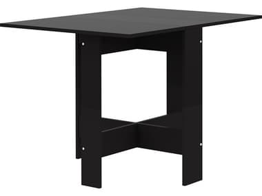 TemaHome Papillon 11-41" Rectangular Wood Black Dining Table TEME2050A7676X00