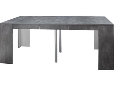 TemaHome Elastic Concrete Look 19-78'' Wide Rectangular Dining Table with Extension TEME2070A9800X00