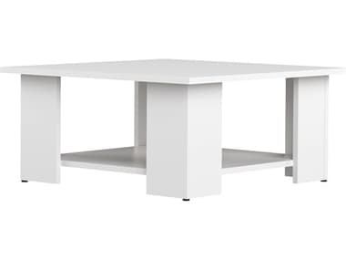 TemaHome Square White 26'' Wide Coffee Table TEME2084A2100X00