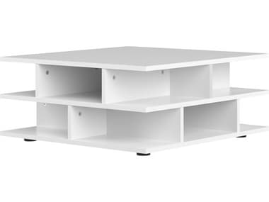 TemaHome Mille White 28'' Wide Square Coffee Table TEME2130A2100X00