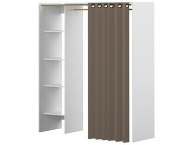 TemaHome Tom White / Taupe One-Column Clothes Storage System TEME4020A2191R00