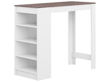 TemaHome Aravis 45" White Concrete Look Rectangular Bar Table TEME8080A2198X00