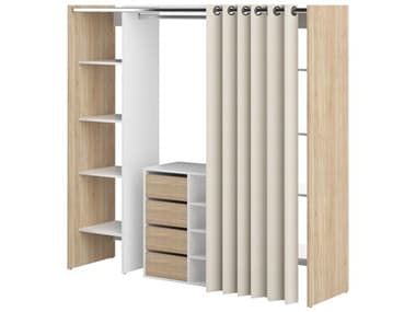 TemaHome Tom Oak / Ecru Two-Column Clothes Storage System with Shoe Cabinet TEMX4320X0377R00