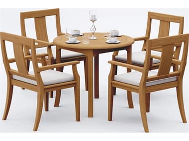 Teak Smith 5 Pieces 36" Round Dining Set TES36ROUNDDINSET3