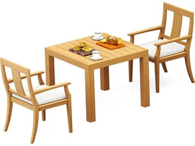 Teak Smith 3 Pieces 36" Square Dining Set TES36SQUAREDINSET