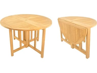 Teak Smith 48" Round Butterfly Dining Table TES48RNDBUTTERFLY