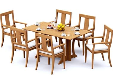 Teak Smith 7 Pieces Warwick 69" Rectangular Dining Set TES69RECTWARWICKDINSET
