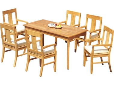 Teak Smith 7 Pieces 71" Rectangular Dining Set TES71RECTDINSET