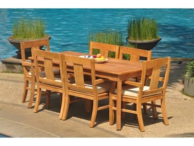 Teak Smith 7 Pieces 71" Rectangular Dining Set TES71RECTDINSET2