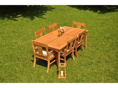 Teak Smith 7 Piece 83" Rectangular Dining Set TES83RECTDINSET2