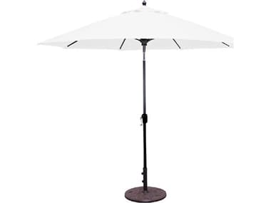 Teak Smith 9 Foot Round  Aluminum Umbrella TES9FTROUNDNATURALALUMINUMUMBRELLA