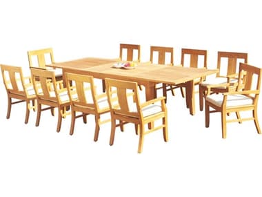 Teak Smith 11 Pieces 122" Caranas Rectangular Dining Set TESCARANASDINSET5