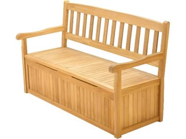 Teak Smith Devon 5 Foot Bench with Storage Box TESDEVON5FTSTORAGEBENCH