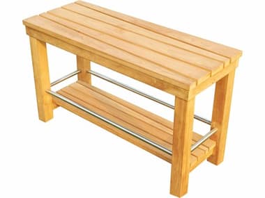 Teak Smith Fremantle Bench Large TESFREMANTLETEAKSHOWERBENCHWITHSHELFLARGE