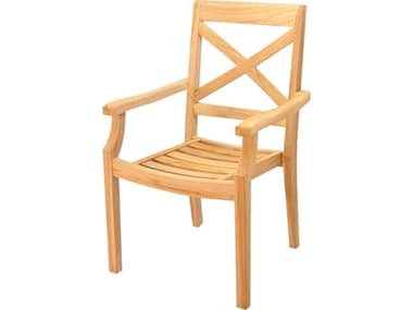 Teak Smith Granada Stacking Captain Dining Arm Chair TESGRANADA