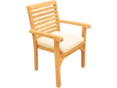 Teak Smith Hari Stacking Captain Dining Arm Chair TESHARI