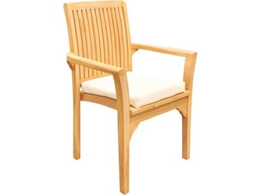 Teak Smith Lua Stacking Captain Dining Arm Chair TESLUA