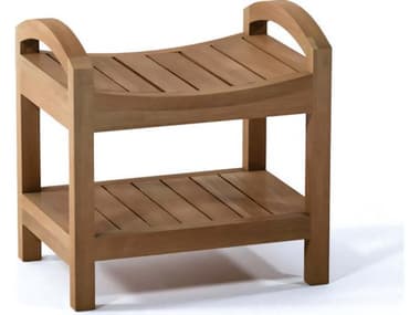 Teak Smith Madrid Bench Small TESMADRIDTEAKSHOWERBENCHWITHSHELFSMALL