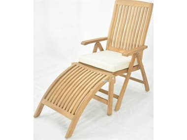 Teak Smith Marley Reclining Folding Arm Captain Dining Chair With Footrest TESMARLEYDINFR