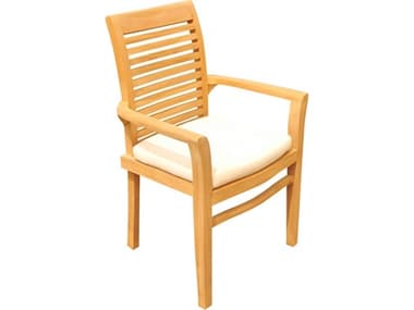 Teak Smith Mas Stacking Captain Dining Arm Chair TESMAS