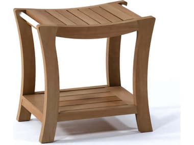 Teak Smith Paris Bench Small TESPARISTEAKSHOWERBENCHWITHSHELFSMALL