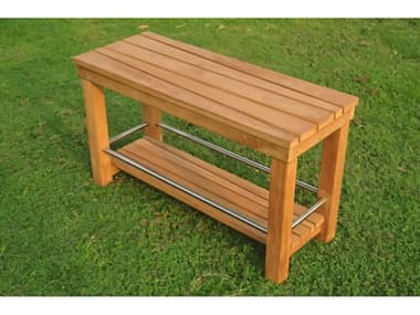 Teak Smith Fremantle Shower Resort Bath Pool Bench with Shelf Extra Large TESSHOWERBENCHFREMANTLEXL