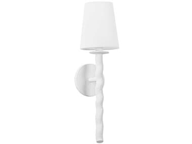 Troy Lighting Alvaro 1-Light Gesso White Wall Sconce TLB1220GSW