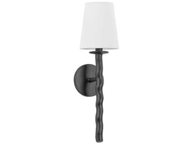 Troy Lighting Alvaro 19" Tall 1-Light Textured Black Wall Sconce TLB1220TBK