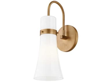 Troy Lighting Maple 1-Light Patina Brass Wall Sconce TLB3414PBR