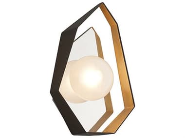 Troy Lighting Origami 14" Tall 1-Light Bronze With Gold Leaf Glass LED Wall Sconce TLB5521
