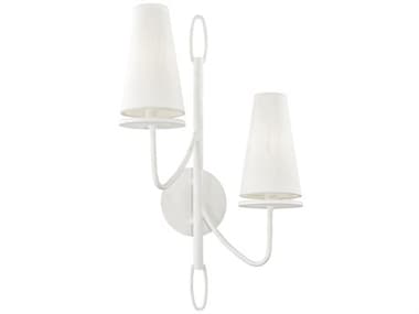 Troy Lighting Marcel 23" Tall 2-Light Gesso White Wall Sconce TLB6282