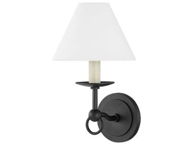 Troy Lighting Massi 12" Tall 1-Light Forged Iron Black Wall Sconce TLB7012FOR