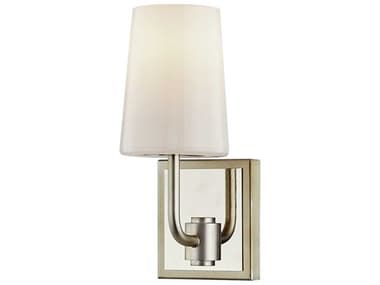 Troy Lighting Simone 11" Tall 1-Light Silver Leaf Polished Nickel Glass Wall Sconce TLB7691
