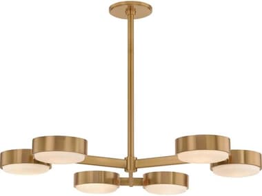 Troy Lighting Rory 6-Light Patina Brass Round Chandelier TLC1340PBR